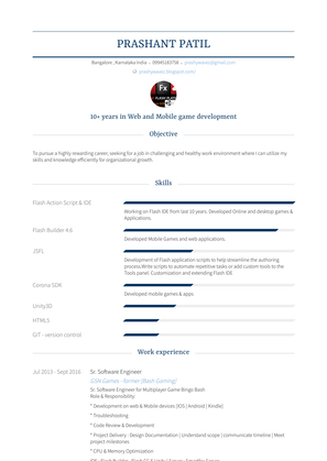 Sr. Software Engineer Resume Sample and Template