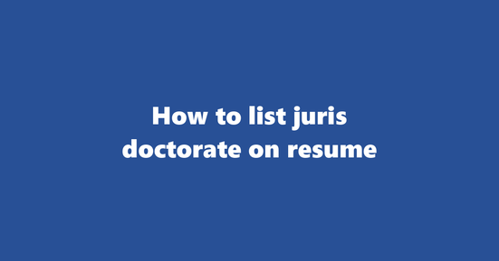 juris doctorate on resume banner image