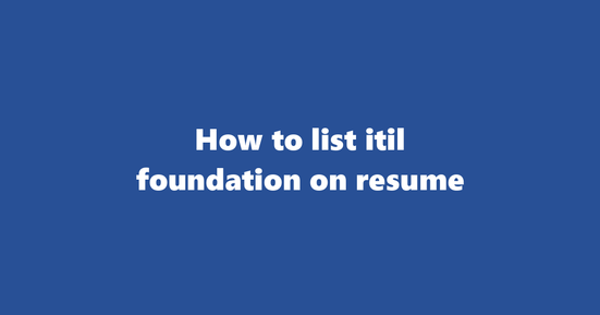 itil foundation on resume banner image
