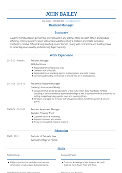 Traditional CV Template and Example - Monte by VisualCV	