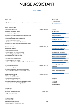 Nursing Assistant Resume Sample and Template