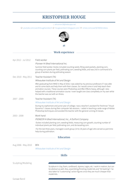 Field Worker Resume Sample and Template