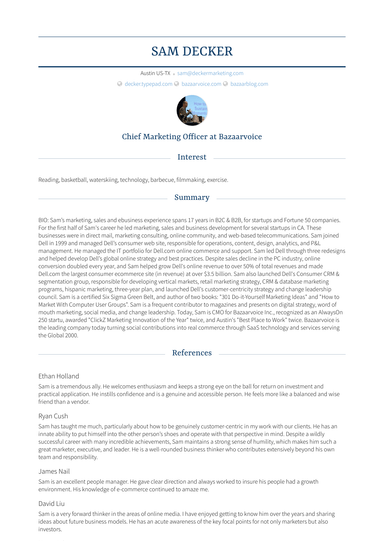Best Co Founder & Managing Director (Side Project) Resume Sample and Template for 2026 Co Founder & Managing Director (Side Project) Resume Sample and Template
