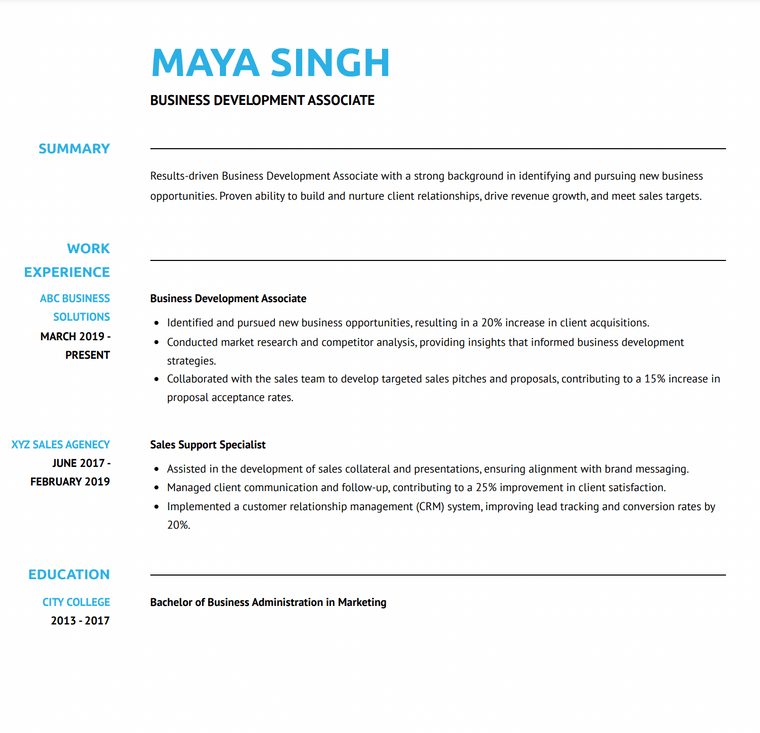 Visual Resume Template - Arya