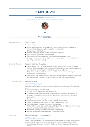 Correspondent Resume Sample and Template