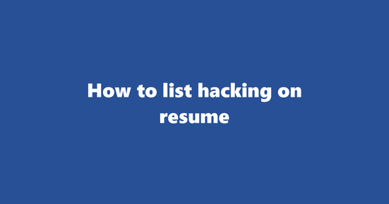 hacking on resume banner image