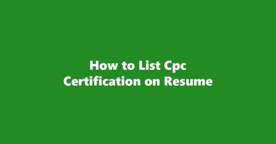 cpc certification on resume banner image