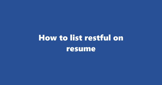 restful on resume banner image