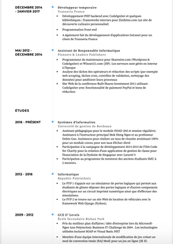 Stagiaire  Resume Sample and Template
