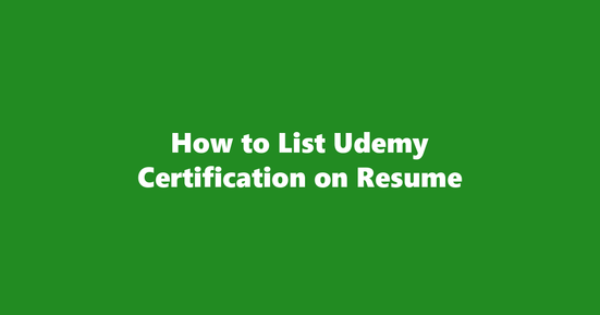 udemy certification on resume banner image