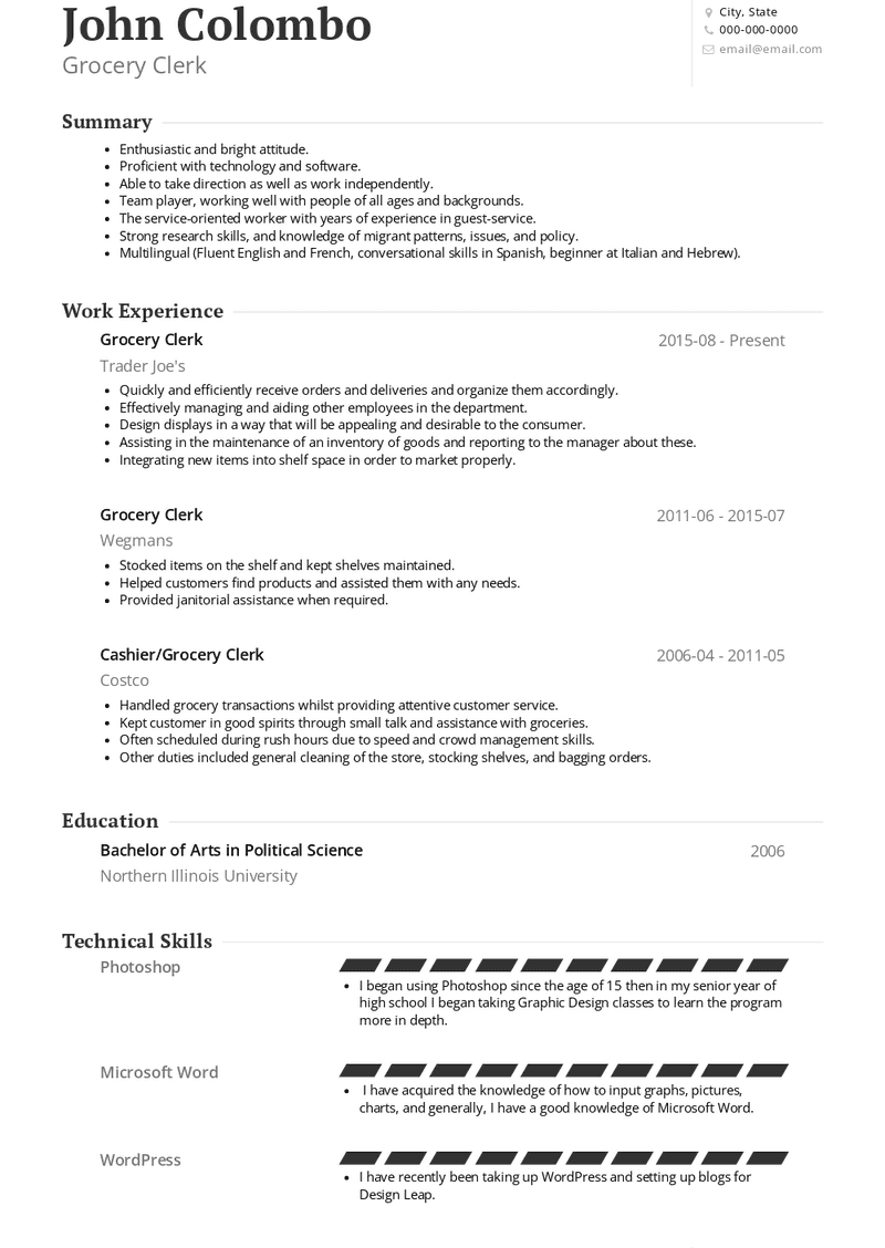 Grocery Manager Resume Examples and Templates