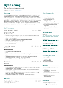 Senior Accounting Assistant Resume Sample and Template