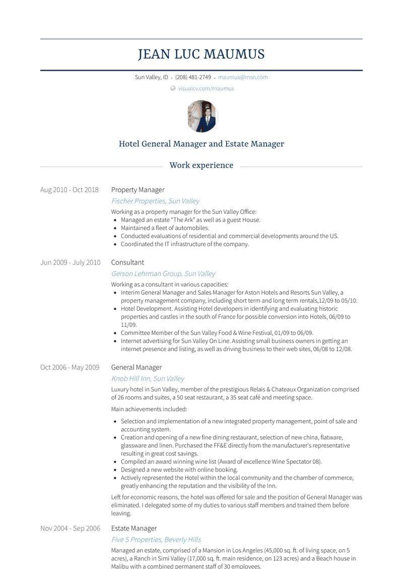 Property Manager Resume Sample and Template