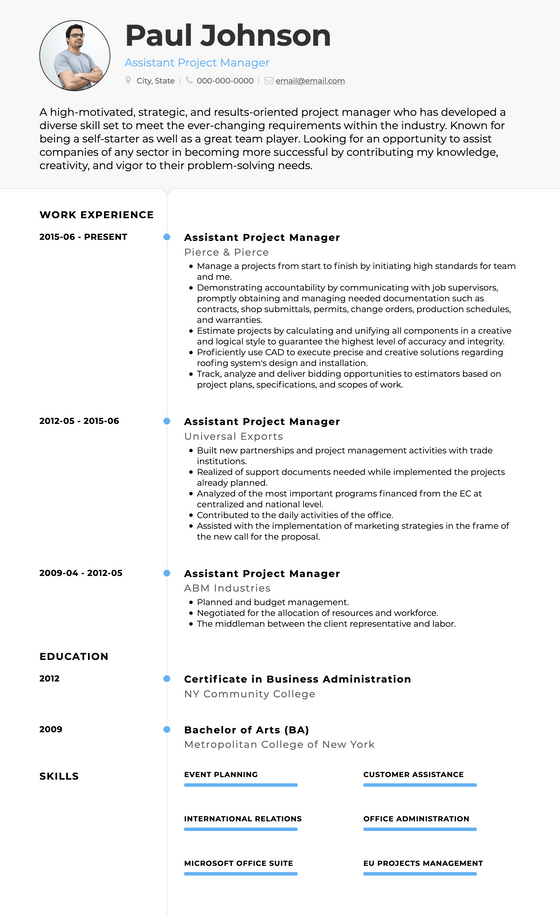 Elegant Resume Template and Example - Air by VisualCV