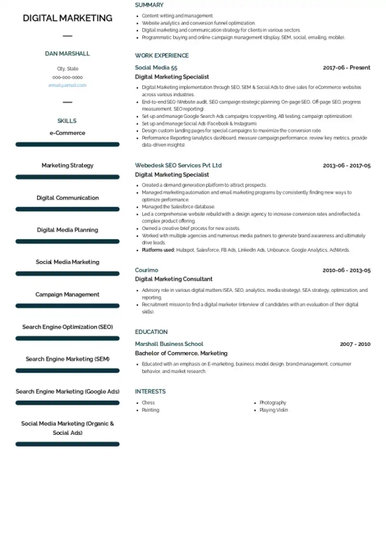 microsoft powerpoint resume skills