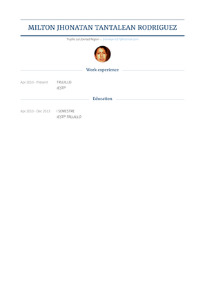 Trujillo Resume Sample and Template