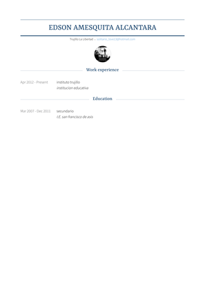 Instituto Trujillo Resume Sample and Template