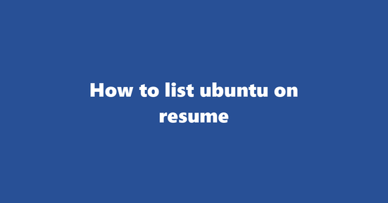 ubuntu on resume banner image