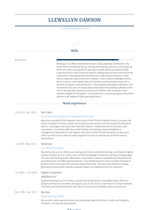 Deli Clerk Resume Sample and Template