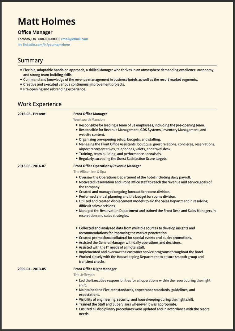 How to write a resume: Bravo resume template