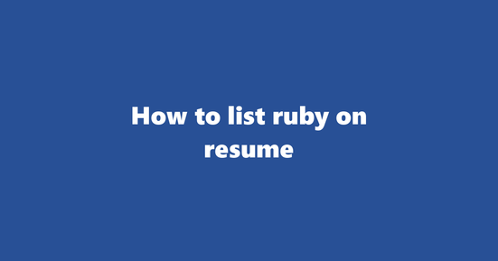ruby on resume banner image