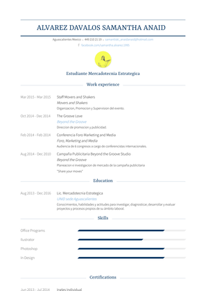 Staff Movers And Shakers Resume Sample and Template