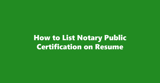 notary public certification on resume banner image