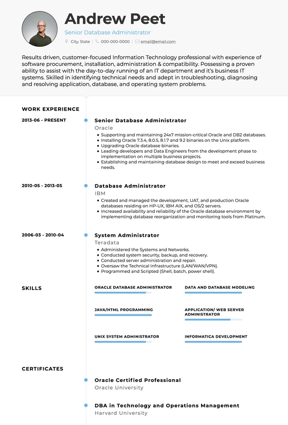 simple resume template usa