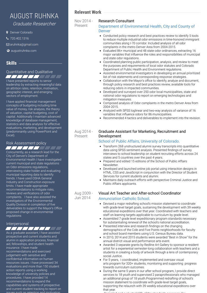 Research Consultant Resume Sample and Template