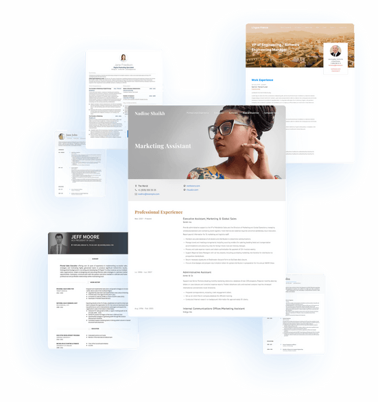 cv templates homepage