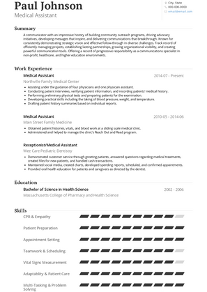 Medical Assistant Resume Sample and Template