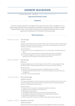Team Manager Resume Sample and Template