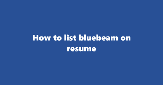 bluebeam on resume banner image