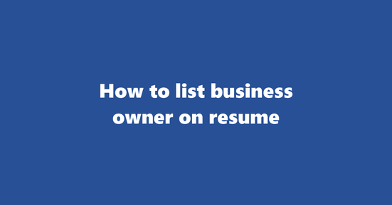 business owner on resume banner image