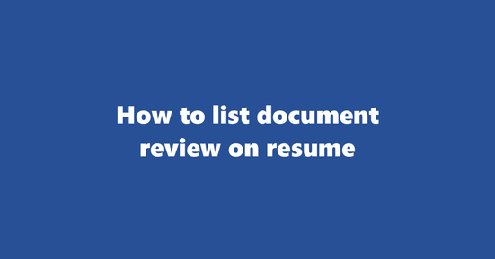 document review on resume banner image