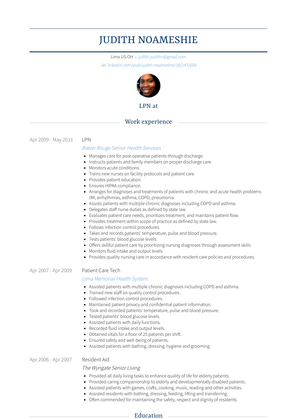 Lpn Resume Sample and Template
