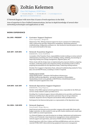 Customer Support Engineer Resume Sample and Template