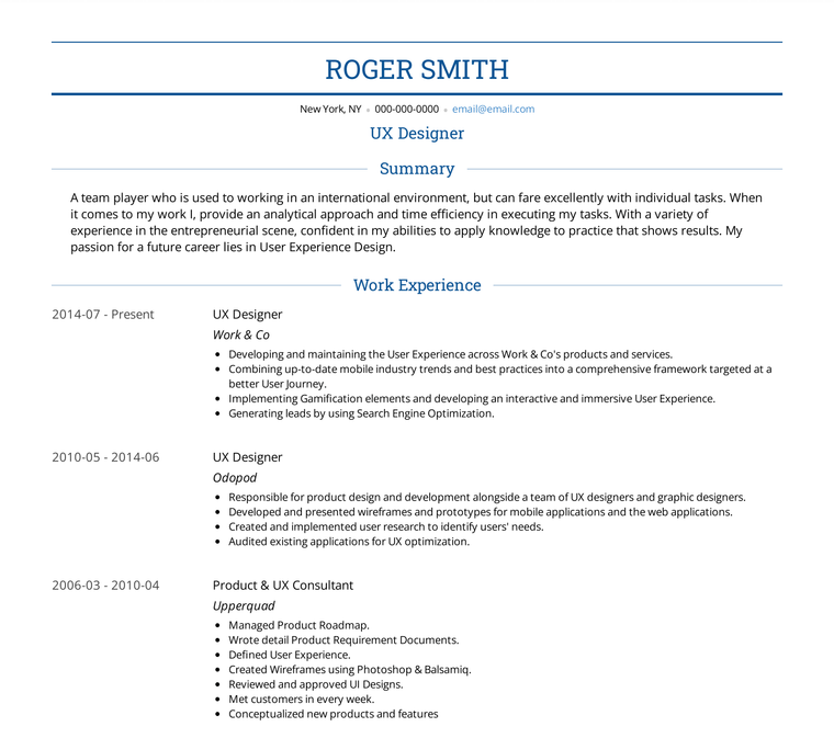 Monte Resume Layout