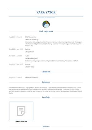 Itap Apprentice Resume Sample and Template