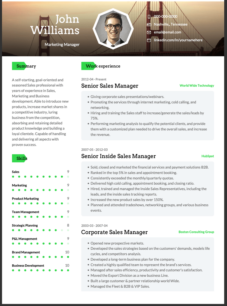How to write a resume: Rainier resume template