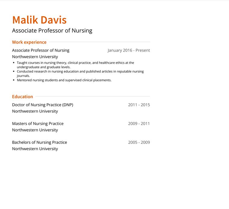 Academic CV Template - Slate