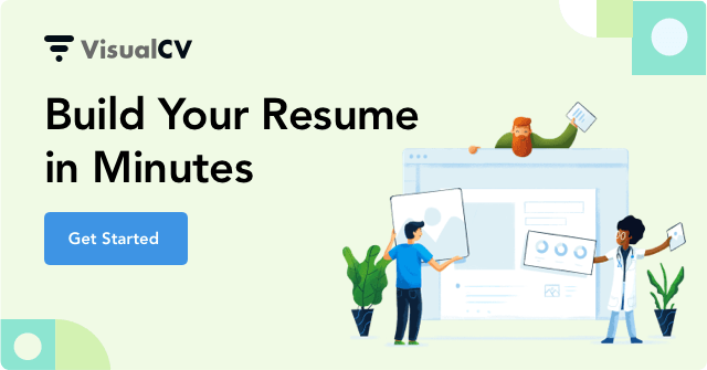 visualcv-build-resume-minutes-green