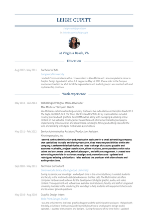 Web Designer/ Digital Media Developer Resume Sample and Template