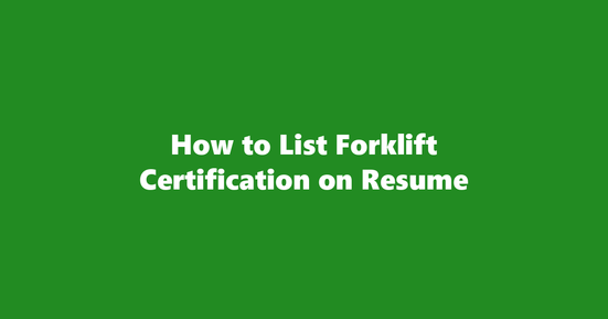 forklift certification on resume banner image