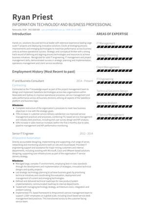 It And Business Consultant Resume Sample and Template