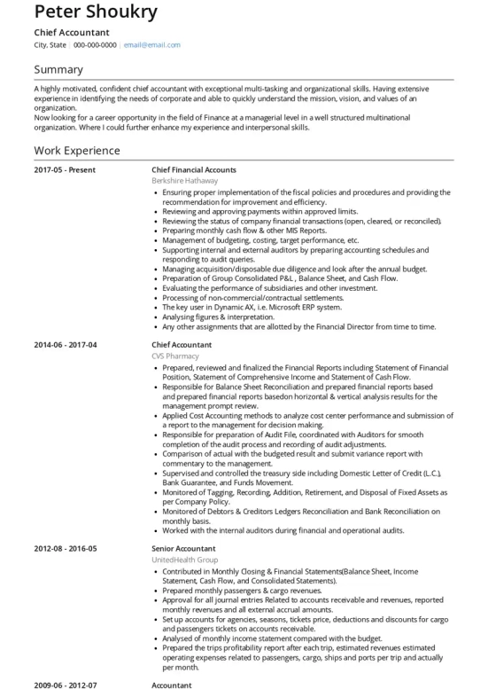 Accountant Resume Objective Examples