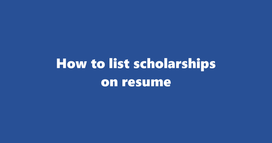 scholarships on resume banner image