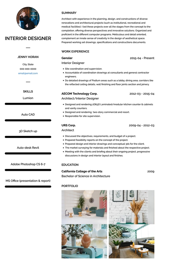 Designer CV Template and Example - Vienna by VisualCV	