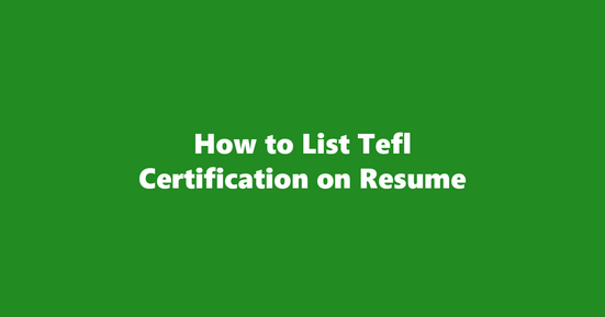 tefl certification on resume banner image