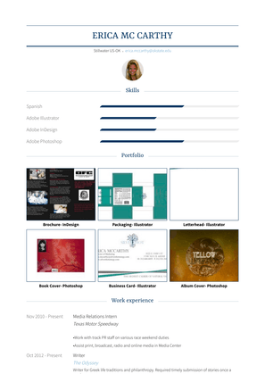 Media Relations Intern Resume Sample and Template